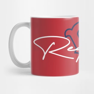 B Handletter Blue Red Mug